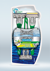 Wilkinson Sword Quattro Titanium Sensitive disposable razor