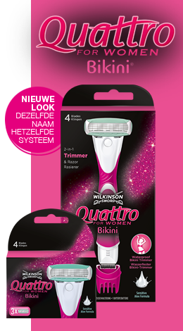 Wilkinson Sword Quattro Bikini razor with blades