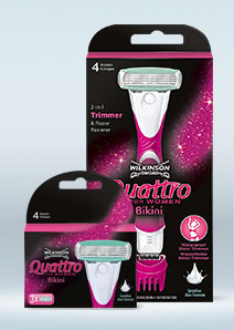 Wilkinson Sword Quattro Bikini razor with blades