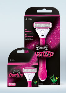 Wilkinson Sword Quattro for Women razor with blades