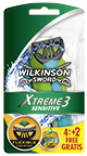 Wilkinson Sword Xtreme 3 Sensitive disposable razor