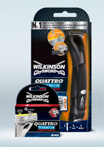 Wilkinson Sword Quattro razor with blades