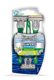 Wilkinson Sword Quattro Titanium Sensitive disposable razor